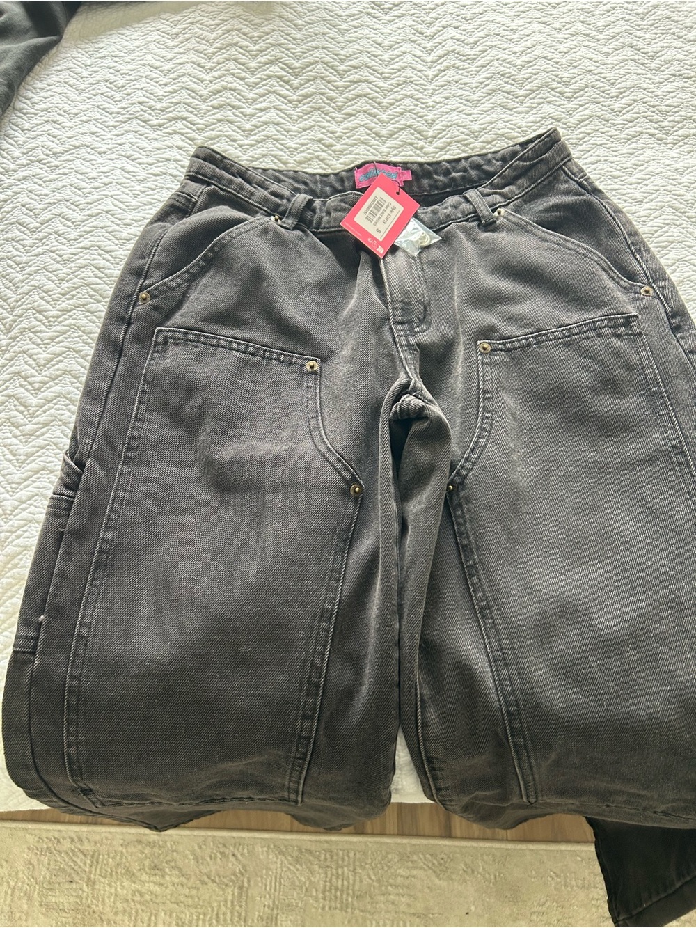 Men's Black Work-Style Relaxed Fit Jeans